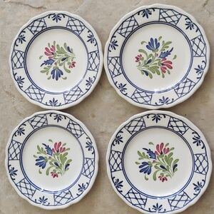 4 Vintage Johnson Brothers PROVINCIAL Floral 7” Salad Small Plates England